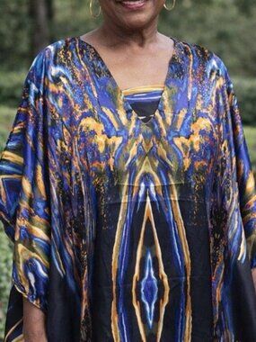 Sante Classics Muumuu Caftan Tunic One Size Womens House Lounge Blouse Boho